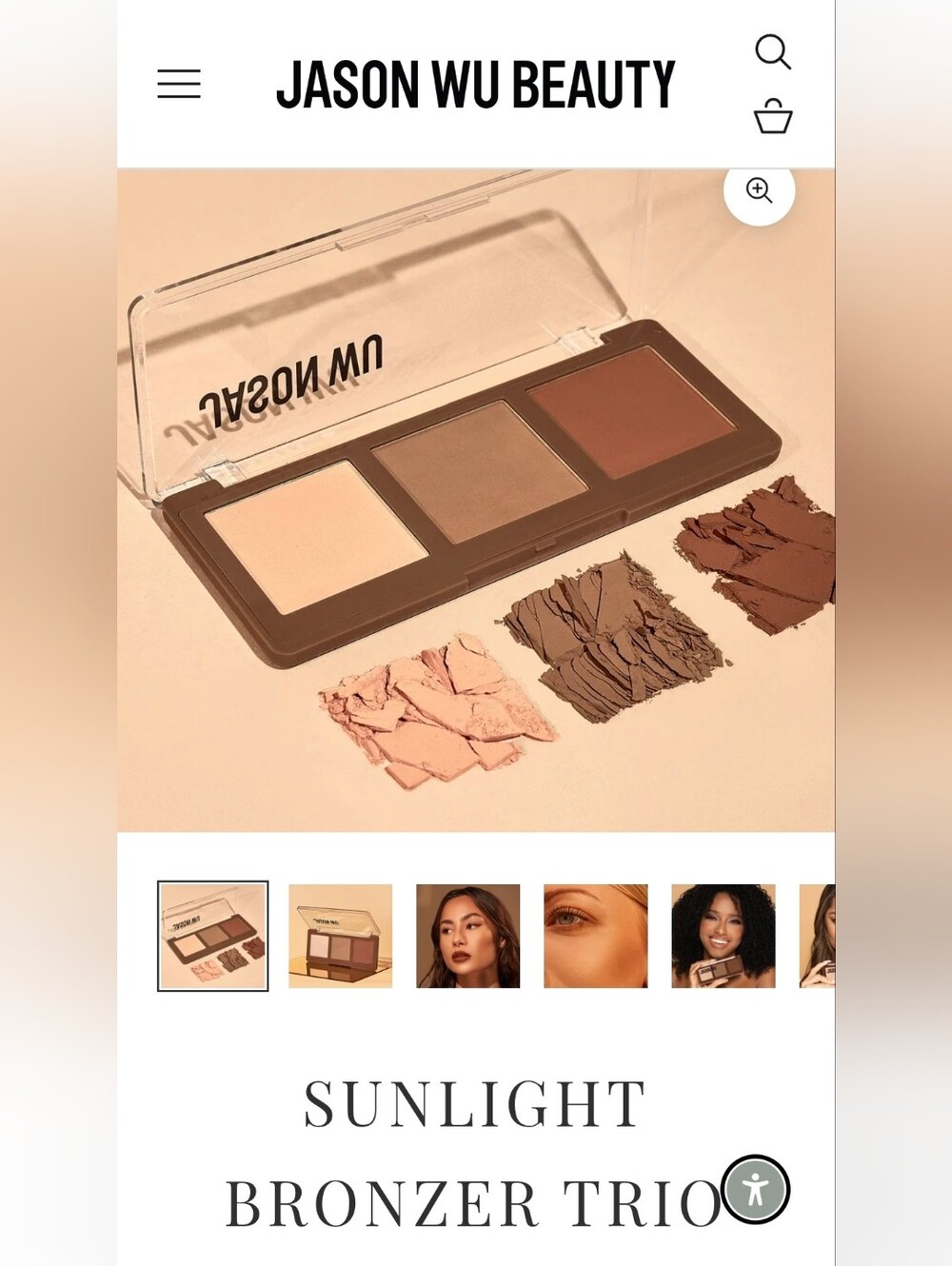 Jason Wu Bronzer Trio Palette in Light, Medium, Deep Brown